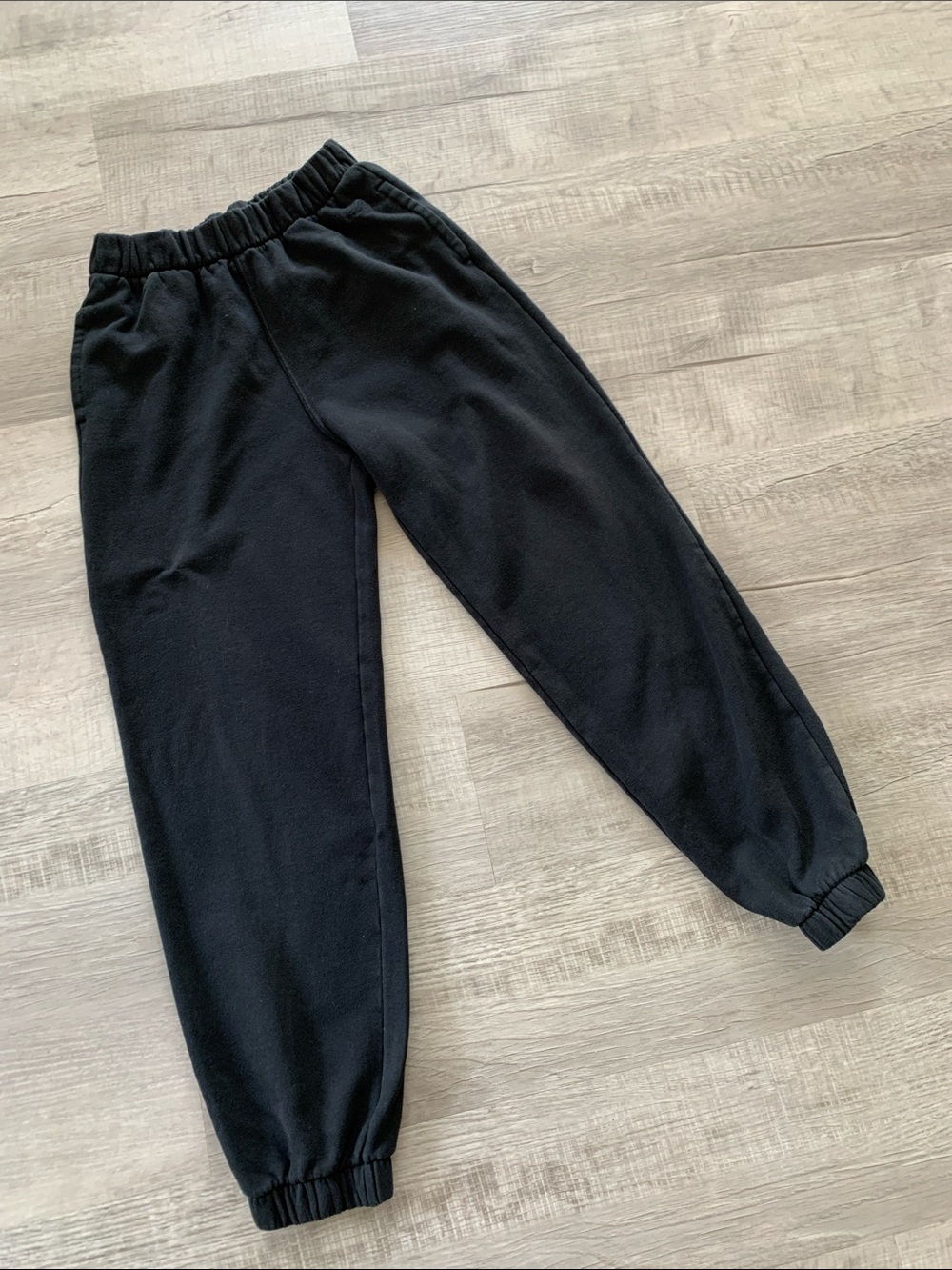 Hollister Black Fleece Joggers with Elastic Cuffs